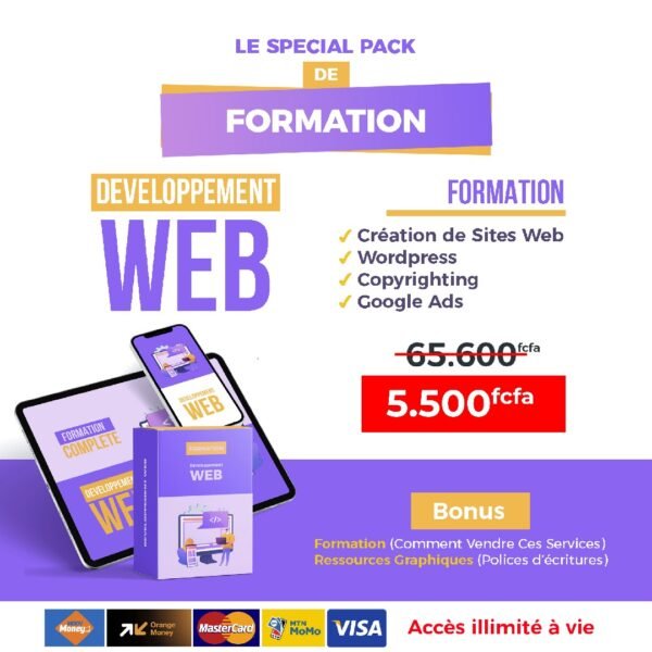 PACK DE FORMATION DÉVELOPPEMENT WEB